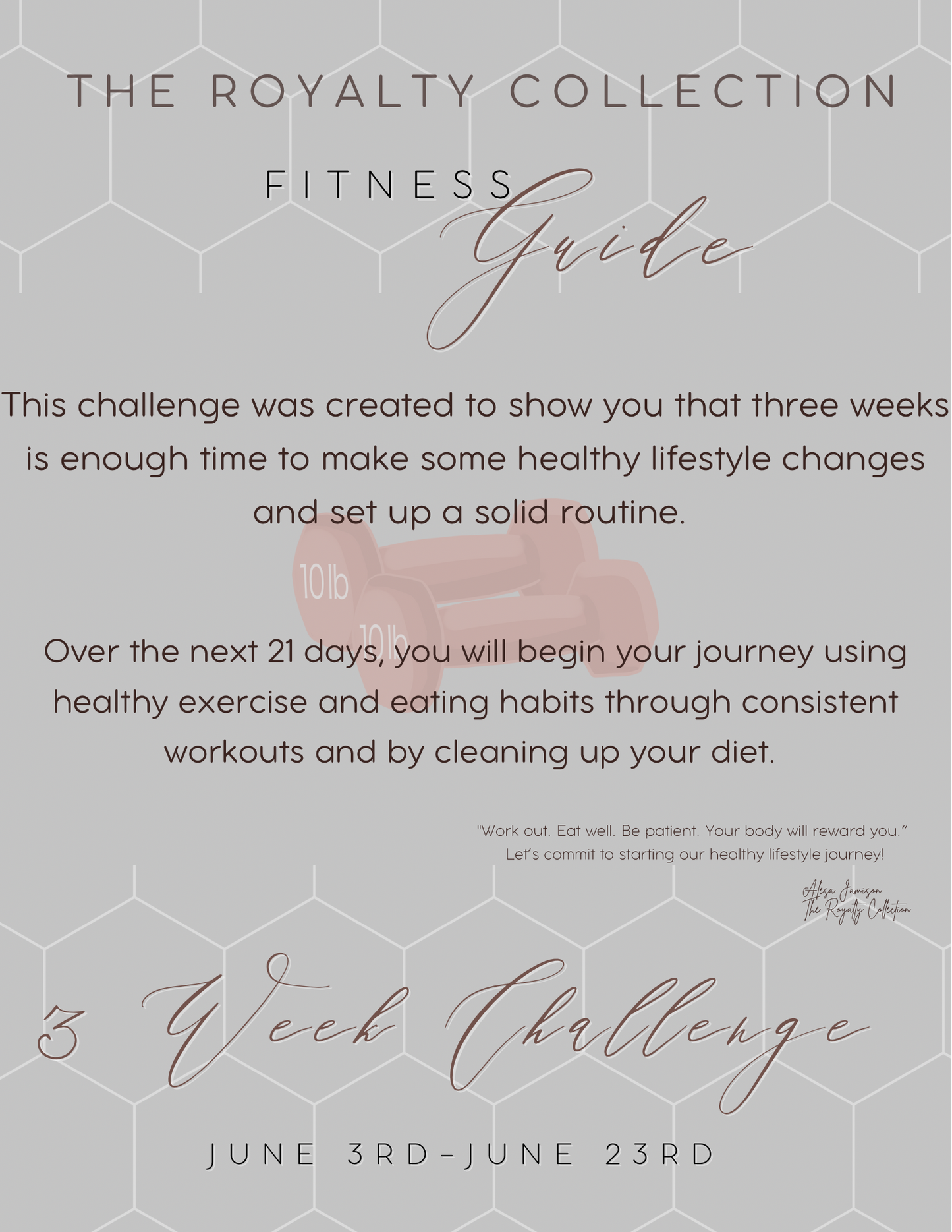 3 Week Challenge-Fitness Guide