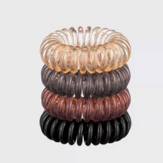 Spiral Hair Ties-Browns